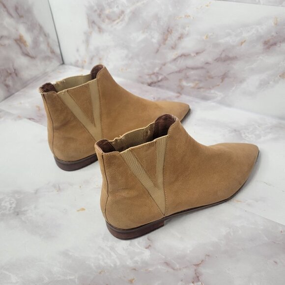 JEFFREY Campbell Suede Ankle Bootie Pointed Toe Camel Color - Picture 9 of 15